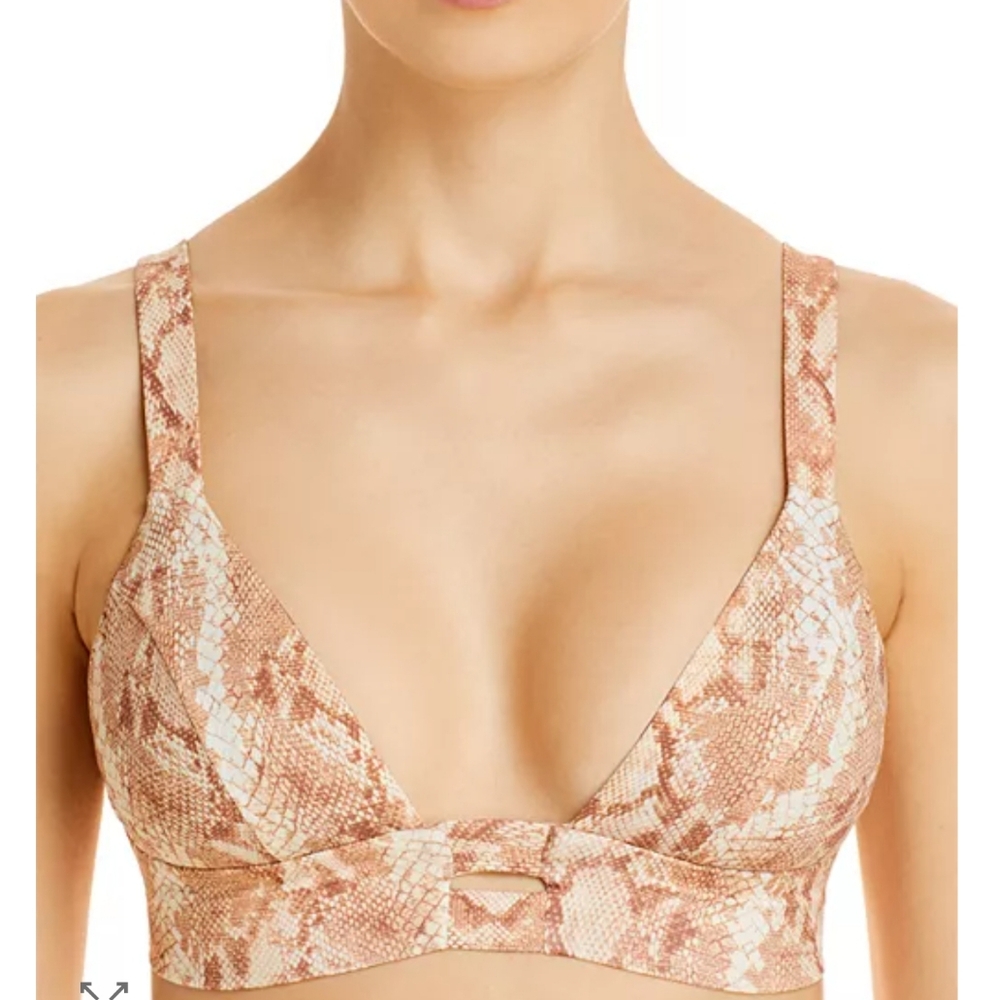 NWT Vitamin A EcoLux Neutra Snakeskin Bralette Bikini Set S - Picture 2 of 4